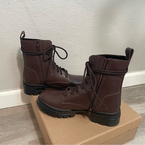 Steve Madden Jamisyn Lace Up Combat Lug Boots NEW​​​​​ - Picture 5 of 9